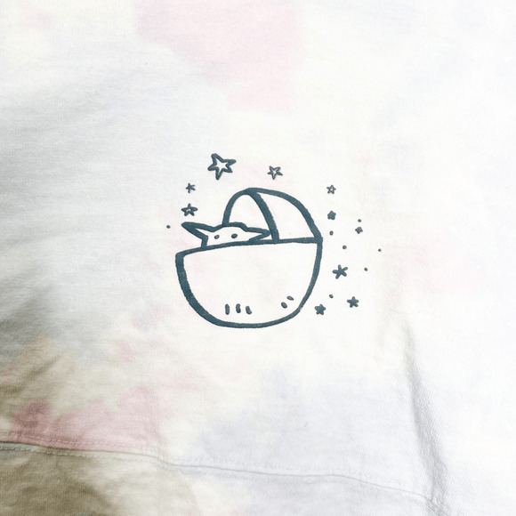 Disney Spirit Jersey Mandalorian Tie Dye Star Wars Baby Yoda Child GROGU SMALL S - Picture 5 of 8